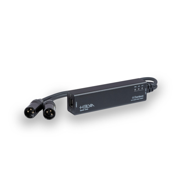 HELVIA SONIX DA2 - Dante™ I/O Interface, 2x Analog Output, PoE, Plug & Play