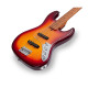 SPUR-DELUXE WSB-FM - Electric bass with flamed top, roasted maple freboard and neck (4 strings)