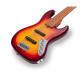 SPUR-DELUXE-5 WSB-FM - Electric bass with flamed top, roasted maple freboard and neck (5 strings)