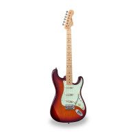 RIDER-RETRO-M v2 TSB - Double cutaway electric guitar with 3 single coils and vintage tuners (Wilkinson equipped)