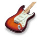 RIDER-RETRO-M v2 TSB - Double cutaway electric guitar with 3 single coils and vintage tuners (Wilkinson equipped)