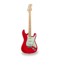 RIDER-RETRO-M v2 TR - Double cutaway electric guitar with 3 single coils and vintage tuners (Wilkinson equipped)