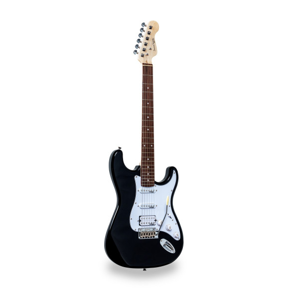 SOUNDSATION RIDER-PRO-RSH v2 BK - Double cutaway electric guitar with 2 single coils + splittable humbucker and self-locking tuners (Wilkinson equipped)