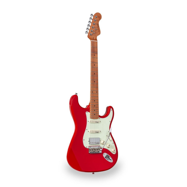 SOUNDSATION RIDER-BLEND TR - Electric guitar with 2 single coils + splittable humbucker and self-locking tuners (Wilkinson equipped, roasted maple neck)