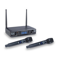 WF-U300HH-A2 - 300-Channel Dual UHF Compact Wireless System with 2 Hand Mics A2 (600-630MHz)