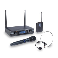 WF-U300HP-A2 - 300-Channel Dual UHF Compact Wireless System with 1 Hand Mic & 1 Bodybapck A2 (600-630MHz)