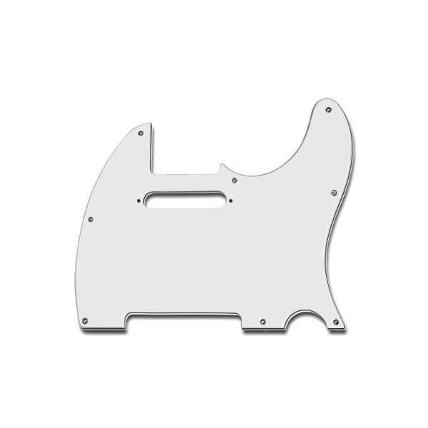 SOUNDSATION TP-1AW - Egy rétegű argent white koptató lap Telecaster gitárhoz