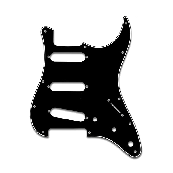 SOUNDSATION SP-3B - 3 rétegű fekete koptató lap Strato típusú gitárhoz