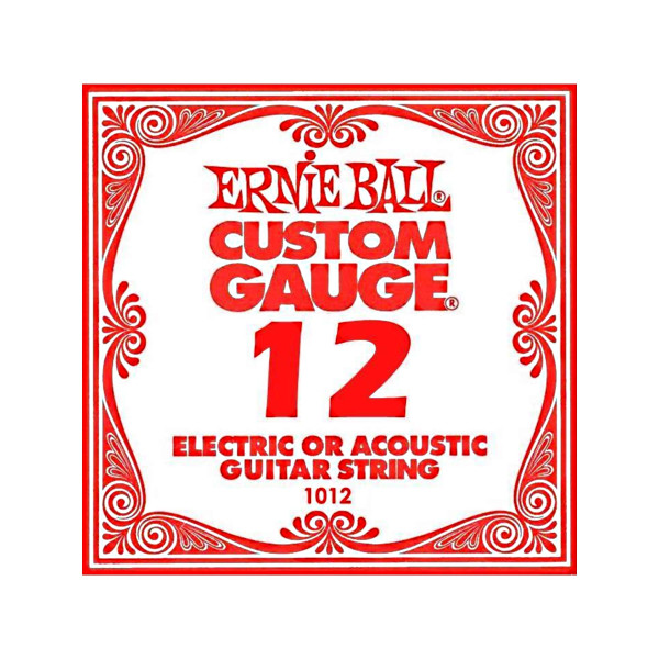 Ernie Ball P01012 - .012 Plain Steel - 6 packs