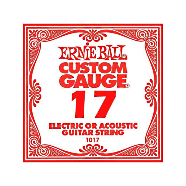 Ernie Ball P01017 - .017 Plain Steel - 6 packs