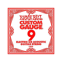 Ernie Ball P01009 - .009 Plain Steel - 6 packs