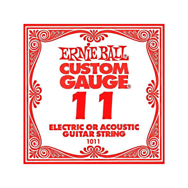 Ernie Ball P01011 - .011 Plain Steel - 6 packs