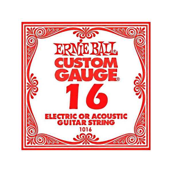 Ernie Ball P01016 - .016 Plain Steel - 6 packs
