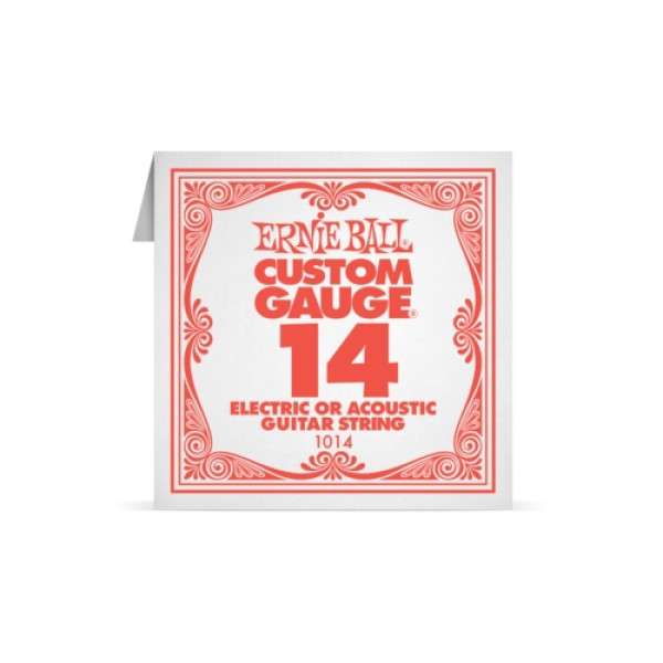 Ernie Ball P01014 - .014 Plain Steel - 6 packs