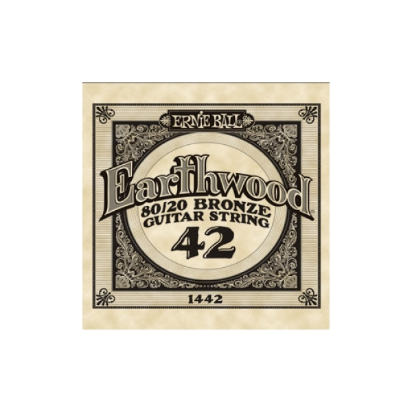Ernie Ball P01442 - .042 Earthwood Acoustic 80/20 Bronze - 6 Pack