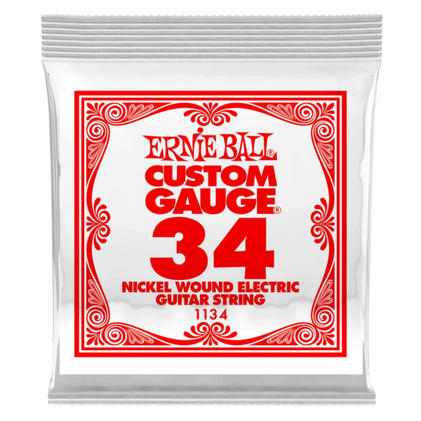 Ernie Ball P01134 - .034 Nickel Wound electric - 6 pack