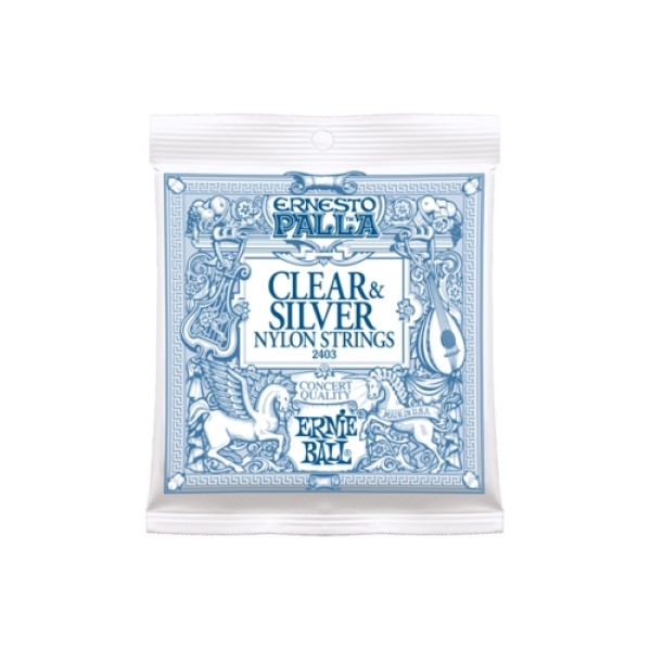Ernie Ball P02403 - Ernesto Palla Nylon Classical Clear & Silver