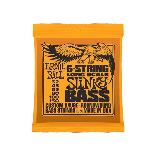 Ernie Ball P02838 - Slinky 6 string Bass Nickel Wound - Long Scale