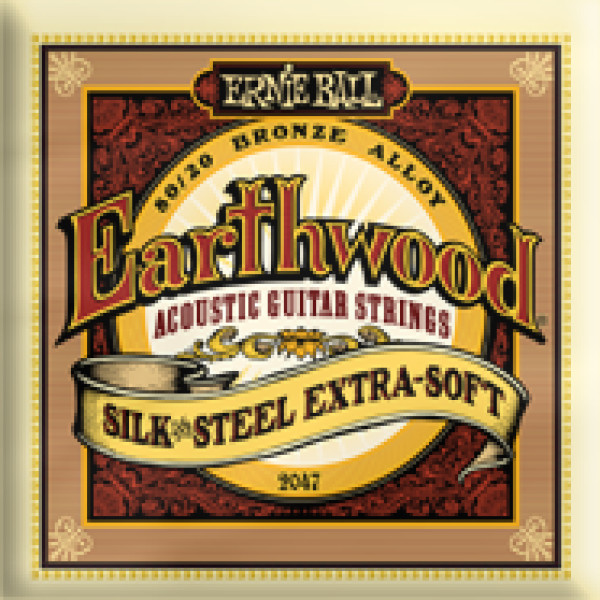 Ernie Ball P02047 - Earthwood Silk & Steel Acoustic 80/20 Bronze - Extra Soft