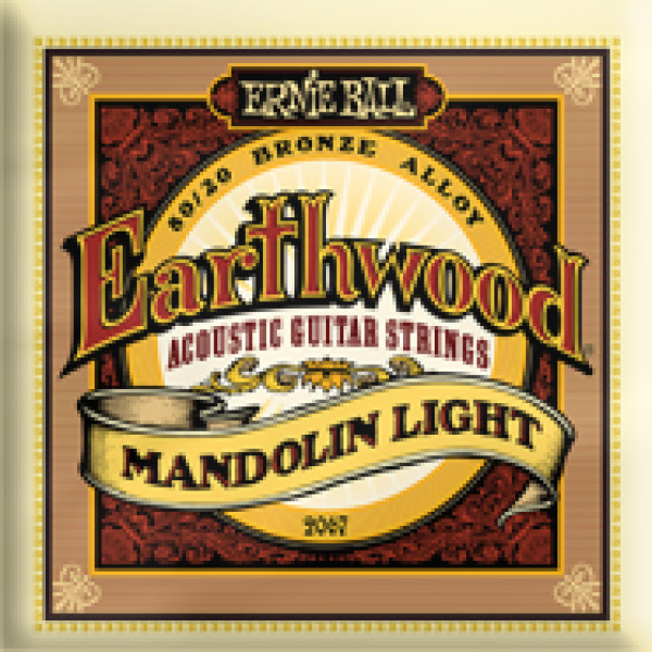Ernie Ball P02067 - Earthwood Mandolin 80/20 Bronze Loop End - Light