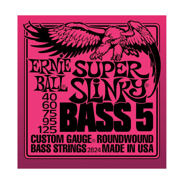 Ernie Ball P02824 - Slinky 5 string Bass Nickel Wound - Extra