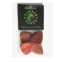 4PCS-ACUST - Four Wood Plectrums Pack for acoustic guitar