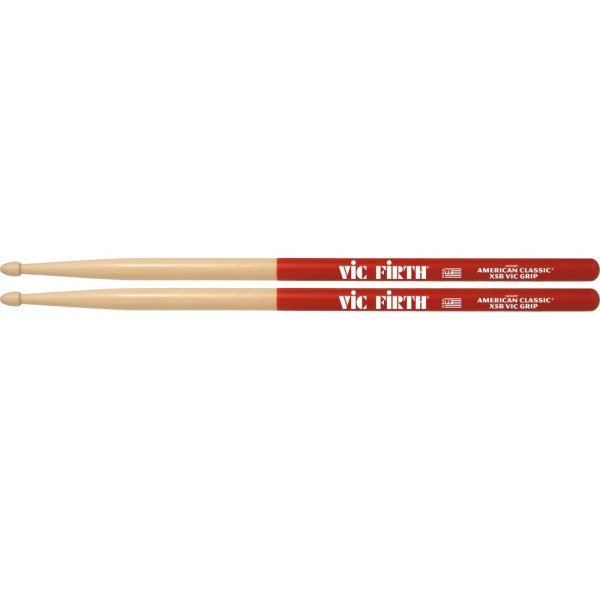 X5BVG - Wood Tip American Classic® Vic Grip Hickory Drumsticks