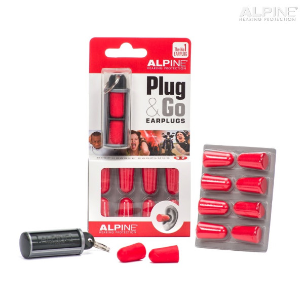 Alpine PLUG&GO - Set of 10 generic earplugs with travelbox