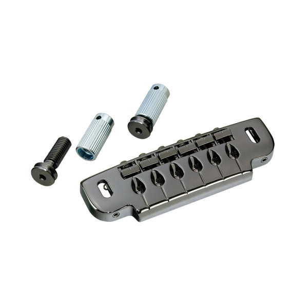 510UB-4-C - Bridge Tailpiece, Type PRS, for Electric Guitar (Chrome)