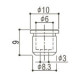 GOTOH TLB-1C - Chrome String Ferrules for telecaster (pack 6 pcs.)