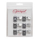 6L-STD-CHROME-V-PEARL - Vintage series Standard machine heads, 6 on line