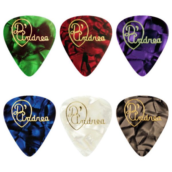 D'ANDREA TDC351 .96HV - Pack of 12 Assorted Celluloid Picks (Heavy)