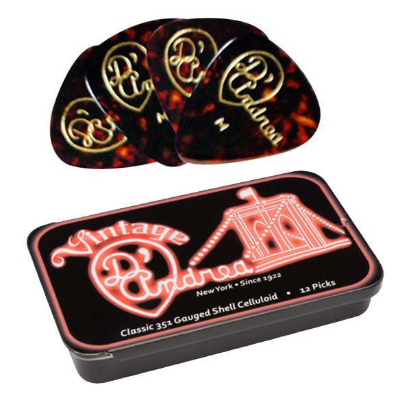 TNVSX-351XV - 12 Classic Shell Picks Tin box X-Heavy