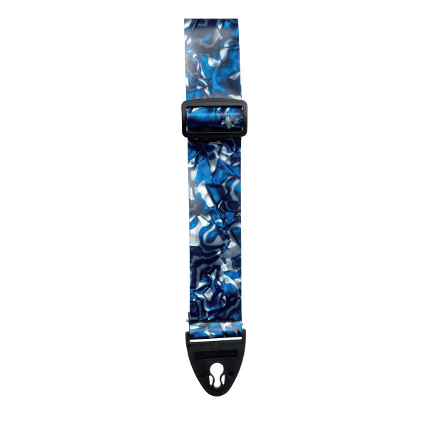 D'ANDREA APV2 - D'Andrea guitar strap ACE VINTAGE VINYL series - APV2 (Blue Swirl Pearl)