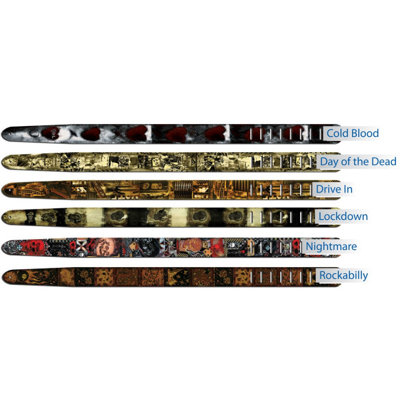 RBLAR 2 - Guitar and Bass Strap Printed Synthetic Leather (Day of the Death)