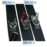 RBLAR 6 - Guitar and Bass Strap Leather with built-in accessory (Pickboy Rock-It - Pick Holder)