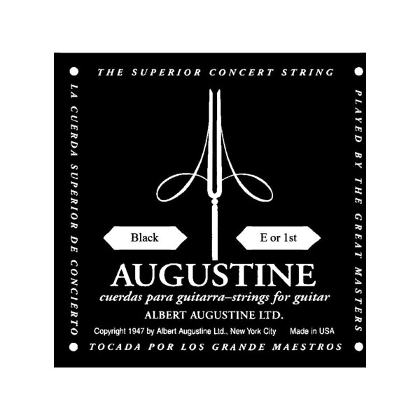 AUGUSTINE BLACK E-1ST - Classical guitar Classic Black String E