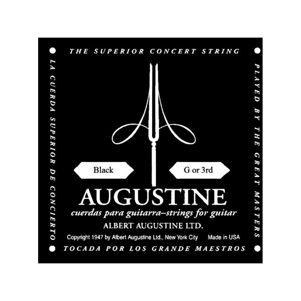AUGUSTINE BLACK G-3RD - Classical guitar Classic Black String G