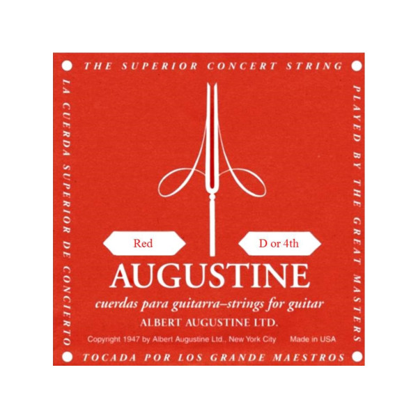 AUGUSTINE RED D-4TH - Classical guitar Classic Red String D