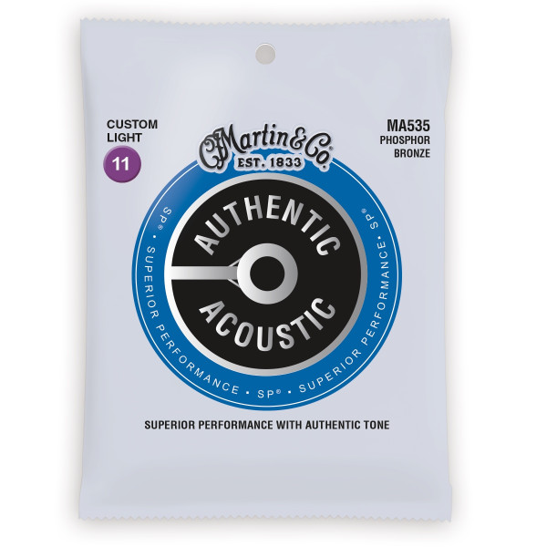 MARTIN MA535 - Authentic Acoustic SP® 92/08 Phosphor Bronze, Custom Light