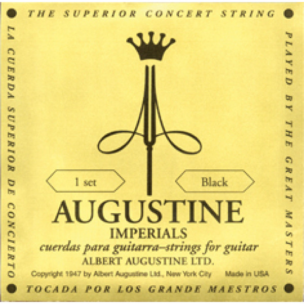 AUGUSTINE IMP BLACK SETS - Imperial Black classical guitar set Light Tension