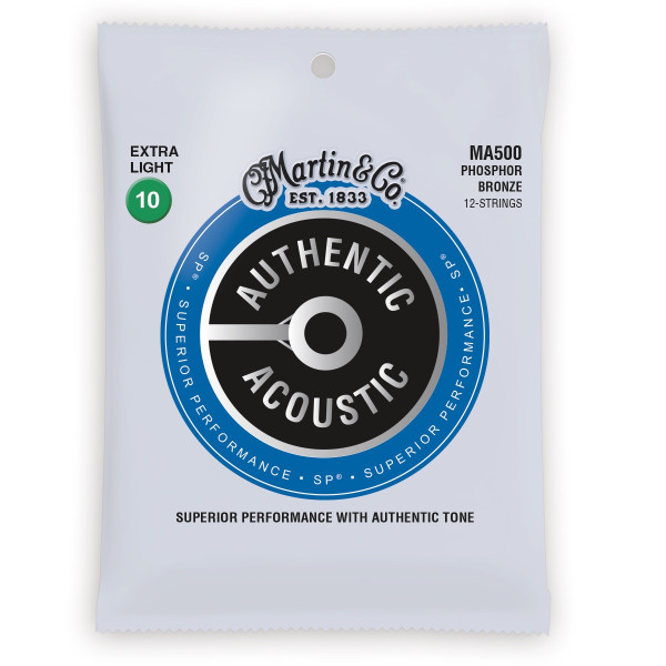 MARTIN MA500 - Authentic Acoustic SP® 92/08 Phosphor Bronze, Extra Light 12-String