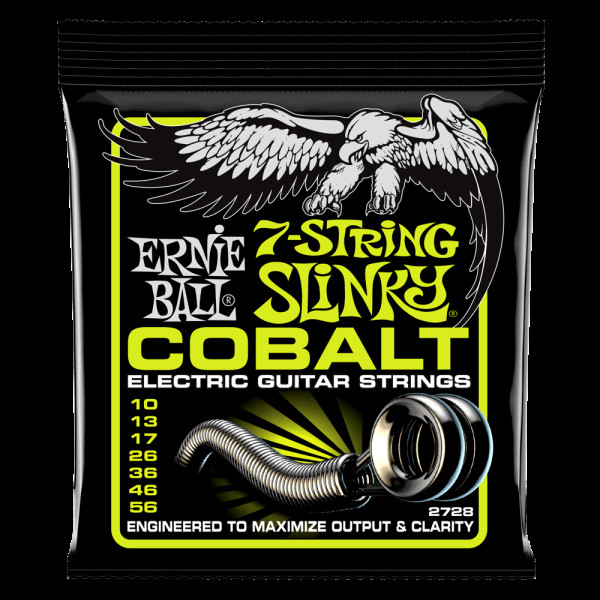 Ernie Ball P02728 - Extra Slinky Cobalt 7-string Electric Guitar Strings