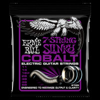Ernie Ball P02729 - Power Slinky Cobalt 7-string Electric Guitar Strings