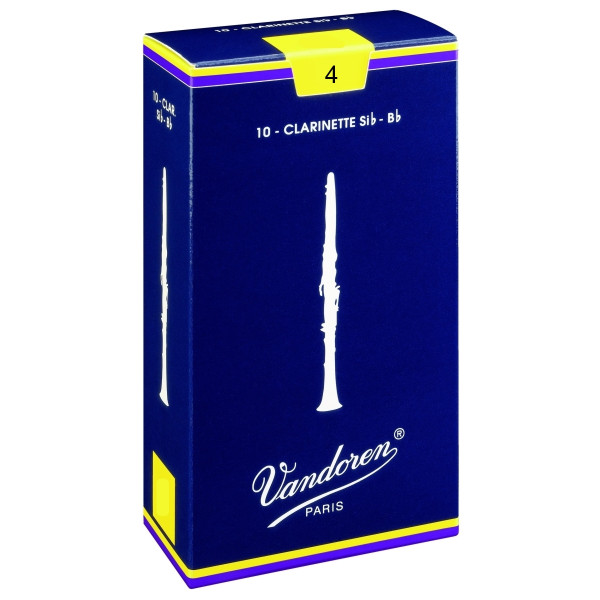 Vandoren CR104 - Bb 4 Clarinet Reeds Traditional Pack 10pcs