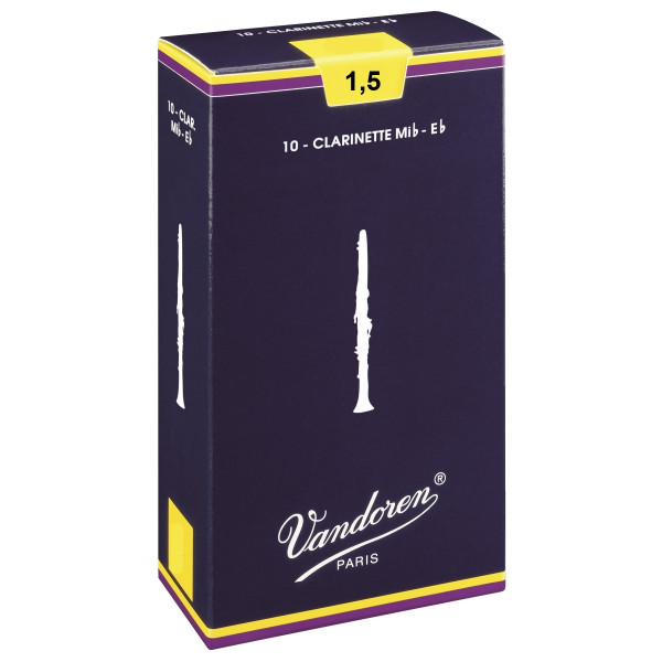 Vandoren CR1115 - Eb 1,5 Clarinet Reeds Traditional Pack 10pcs