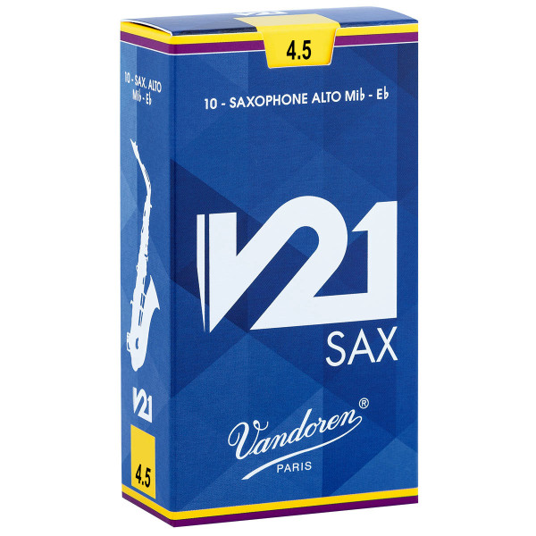 Vandoren SR8045 - 4,5 Soprano Saxophone Reeds V21 Pack 10pcs