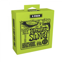 Ernie Ball P03221 - Regural Slinky Nickel wound electric guitar strings 3-pack 10/46