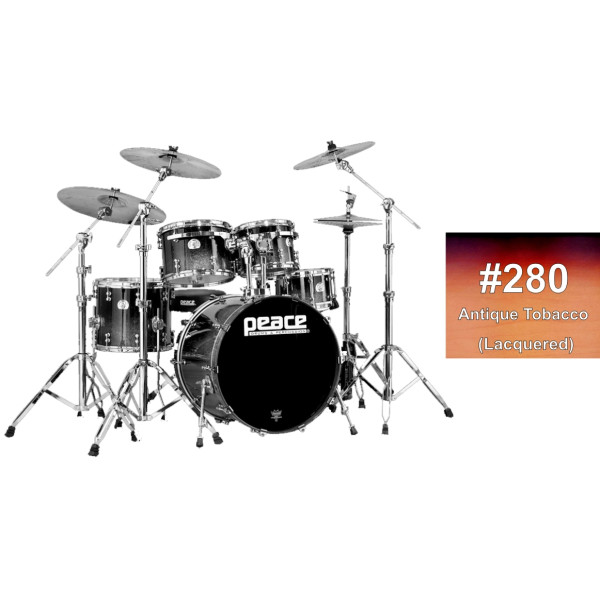 DP-22PG-5-#280 - Valódi lakkozott felületű, Canadian Rock juharfa testű, 5 részes dobszett