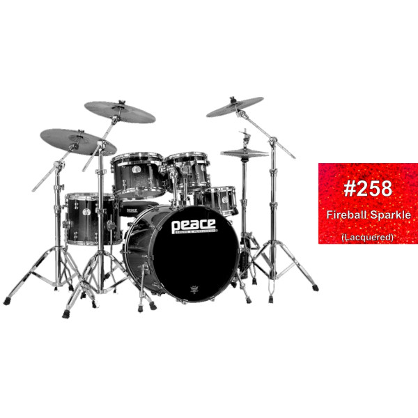 DP-22PG-5#258 - Valódi lakkozott felületű, Canadian Rock juharfa testű, 5 részes dobszett